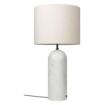 GUBI - Gravity XL Low Lampa Podłogowa White Marble/Canvas