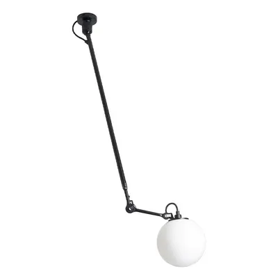 Lampe Gras - 302 L Lampa Sufitowa Ø250 Czarny/Opalizowany Szkło Lampe Gras