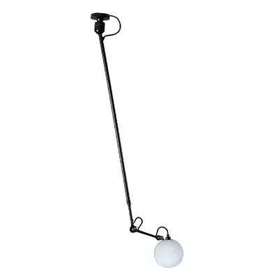 Lampe Gras - 302 L Lampa Sufitowa Ø175 Czarny/Opalizowany Szkło Lampe Gras