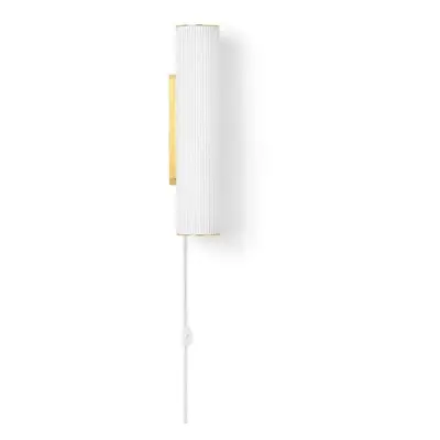 Ferm Living - Vuelta Lampa Ścienna 40 White/Brass