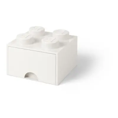 LEGO 40051735 Pojemnik na klocki z szufladą 2x2 biały