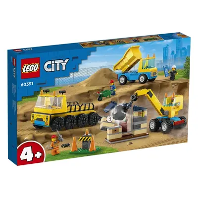 LEGO 60391 City Ciężarówki i dźwig z kulą wyburzeniową