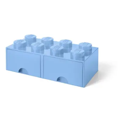 LEGO 40061736 Pojemnik na klocki z szufladami 4x2 błękitny