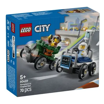 LEGO 60459 City Zestaw wyścigówek: samolot kontra łóżko szpitalne