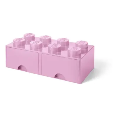 LEGO 40061738 Pojemnik na klocki z szufladami 4x2 różowy