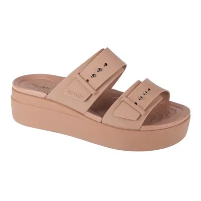 Klapki Crocs Brooklyn Low Wedge Sandal 207431-2Q9 beżowy