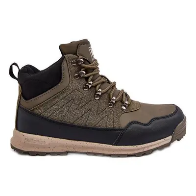 Damskie Ocieplane Buty Trekkingowe Khaki Big Star MM274480 zielone