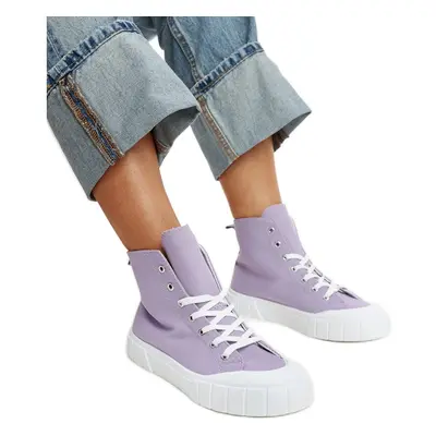 Fioletowe wysokie trampki Vinka