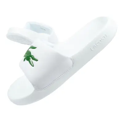 Klapki Lacoste Serve Slide W białe