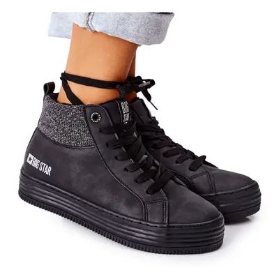 Wysokie Ocieplane Trampki Big Star II274147 Czarne
