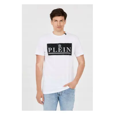 PHILIPP PLEIN T-shirt męski biały z dużym logo