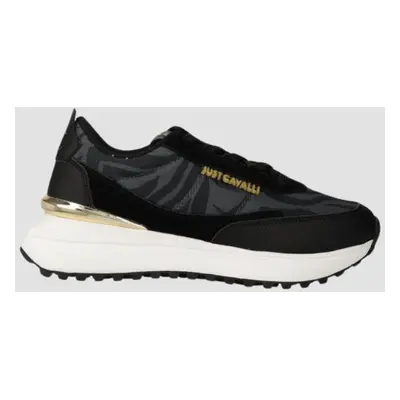 JUST CAVALLI Czarne damskie sneakersy Fondo Karina Dis