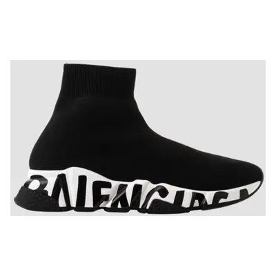 BALENCIAGA Czarne buty SPEED LT GRAFFITI SNEAKERS