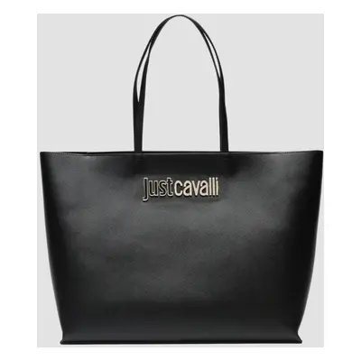 JUST CAVALLI Czarna shopperka Range B Metal Lettering