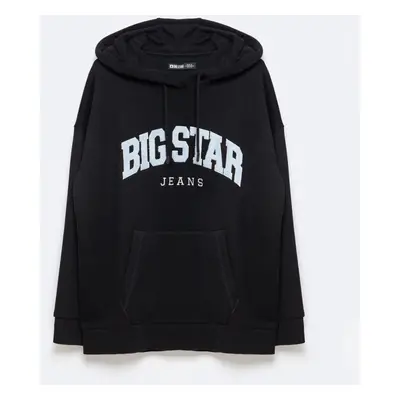 Bluza damska z kapturem z logo BIG STAR czarna Rubialsa