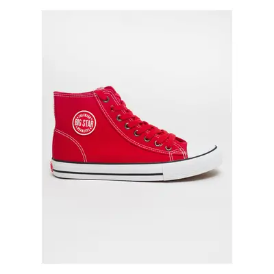 Trampki damskie wysokie czerwone JJ274A503