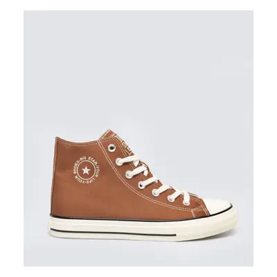 Trampki męskie wysokie brązowe SS174289