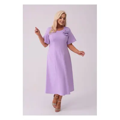 Elegancka sukienka Doris na wesele w odcieniach lawendy PLUS SIZE