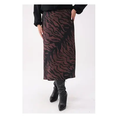 Elegancka spódnica Tigra w odcieniach brązu PLUS SIZE XXL OVERSIZE