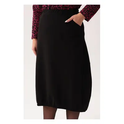 Czarna dresowa spódnica Karina PLUS SIZE