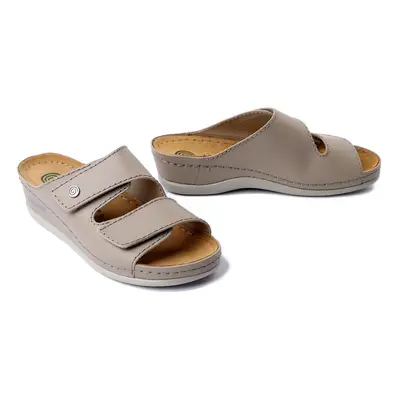 DR. BRINKMANN beige, klapki damskie