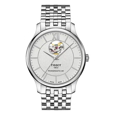 Zegarek Męski TISSOT Tradition Powermatic 80 Open Heart T-CLASSIC T063.907.11.038.00