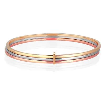 W.KRUK - Bransoletka złota bangle tricolor