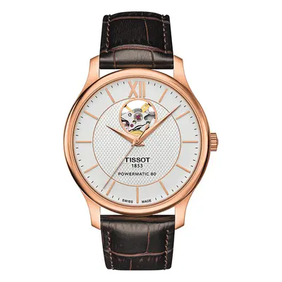 Zegarek Męski TISSOT Tradition Powermatic 80 Open Heart T-CLASSIC T063.907.36.038.00