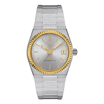 Zegarek Damski TISSOT Prx Powermatic 35Mm Steel And 18K Gold Bezel T-Gold T931.207.41.031.01