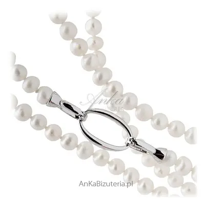 Naszyjnik z pereł długi certyfikat!