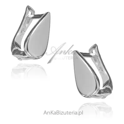 Kolczyki srebrne  krople  na angielskim zapięciu