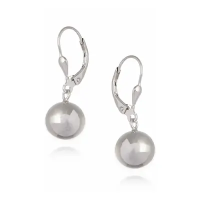 Kolczyki srebrne wiszące kule gładkie