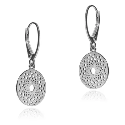 Kolczyki srebrne wiszące rozety