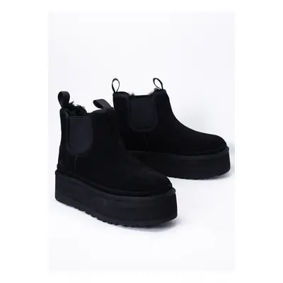 Sztyblety damskie czarne UGG W NEUMEL PLATFORM CHELSEA