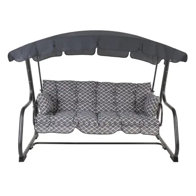 Huśtawka ogrodowa metalowa, rozkładana, dla 4 osób, 209 cm