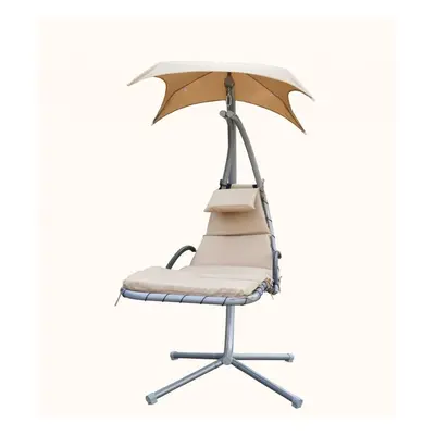 Ekskluzywna huśtawka ogrodowa z parasolem