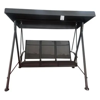 HOLLYWOOD II Huśtawka ogrodowa, metalowa, szara