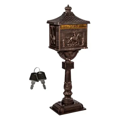 STILISTA skrzynka pocztowa, 118 cm, brąz