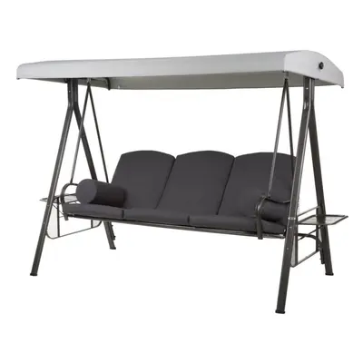 SALERNO Huśtawka ogrodowa, metalowa, szara