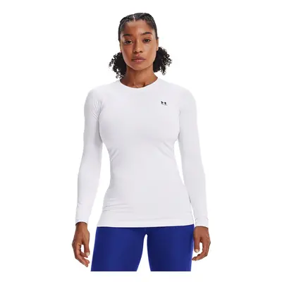 Bielizna treningowa termoaktywna (góra) damska Under Armour UA CG Authentics Crew - biała