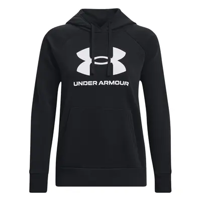 Bluza dresowa nierozpinana z kapturem damska Under Armour UA Rival Fleece Big Logo Hdy - czarna