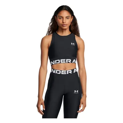 Top treningowy damski Under Armour Heatgear Rib Tank - czarny