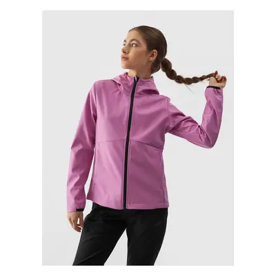 4F Kurtka softshell wiatroodporna membrana damska - różowa
