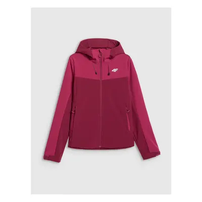 4F Kurtka softshell wiatroodporna membrana damska - czerwona
