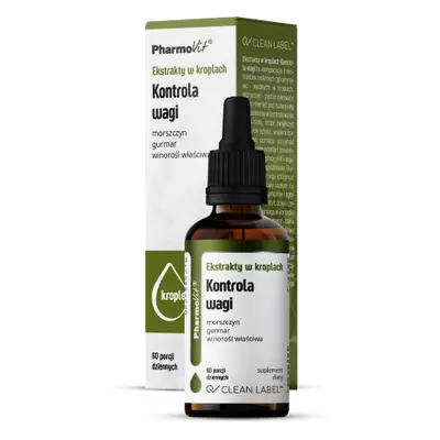 EKSTRAKTY W KROPLACH NA KONTROLĘ WAGI BEZGLUTENOWE 30 ml - PHARMOVIT (CLEAN LABEL)