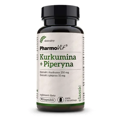 Kurkumina + piperyna bezglutenowe 90 kapsułek - Pharmovit