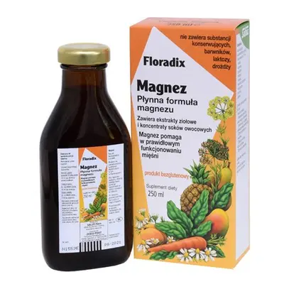 Suplement diety magnez w płynie bezglutenowy 250 ml - Salus (Floradix)