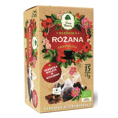 Herbatka różana piramidki 15 szt. 45 g - Dary Natury (EKO)