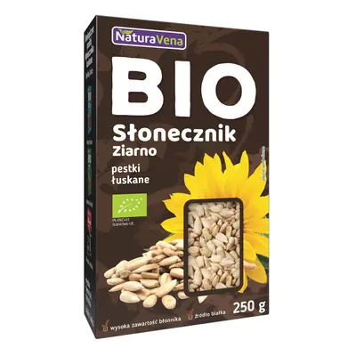 Słonecznik łuskany bezglutenowy 250 g - Naturavena (BIO)