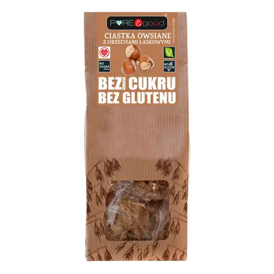 Ciastka owsiane z orzechami laskowymi bezglutenowe 150 g - Pure&Good